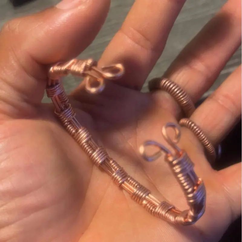 Pure Copper Bracelet - Handcrafted Healing Energy Jewelry for Balance Strength & Circulation - Adjustable Unisex Design for Daily Wear Meditation & Gift