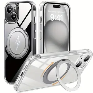 Phone Case - This New Mobile Phone Case Offers Anti-Abrasion And a Matte Translucent End, Made from PC And for Complete Protection. It Features a 360 °   Rotating Magnetic Ring Stand for Decompression, Supports Wireless Charging