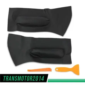 Fit For 1998-2010 VW Beetle Door Panel Insert Card Leather Cover Black 2Pcs New Upgraded Version