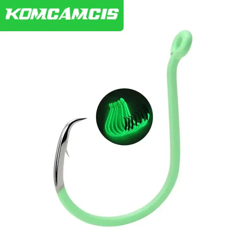 Luminous Fishing Hook (1 Bag), Glow-in-the-dark Fishing Hook with Tip, Outdoor Fishing Accessories for Fishing Enthusiasts, Fishing Stuff