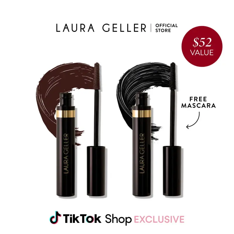 Laura Geller Kajal Longwear Mascara Night & Day Duo | Black + Brown | Smudge-Proof, Long-Lasting Wear | Volumizing, Clump-Free | Buy One Get One Free Beauty Mascara Makeup Mascara mascara set Lightweight Beauty Mascara 