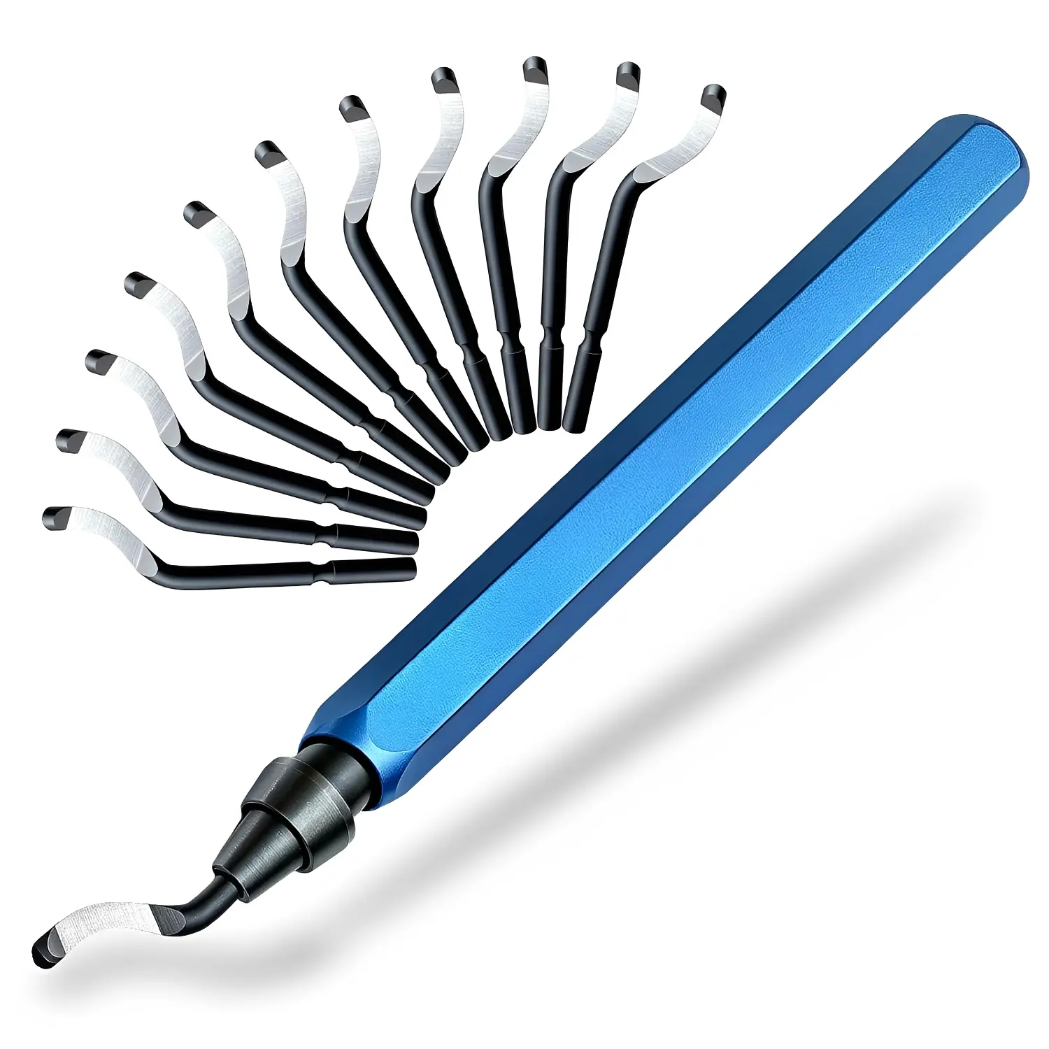 Deburring Tool,Micro Polished & Anodized Handle with 11 High-Speed Steel M2 Blades,Deburring Tool 3D Printing,Reamer Tool for Metal,PVC,Copper Pipe,Plastic,Resin & 3D Printed Edges