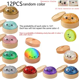 Dumpling Squishy Toys, Giant Dumpling Squishy Mystery Box, Colorful Squishies, Stress Balls, Stocking Stuffers, Stretchy Desk Toy