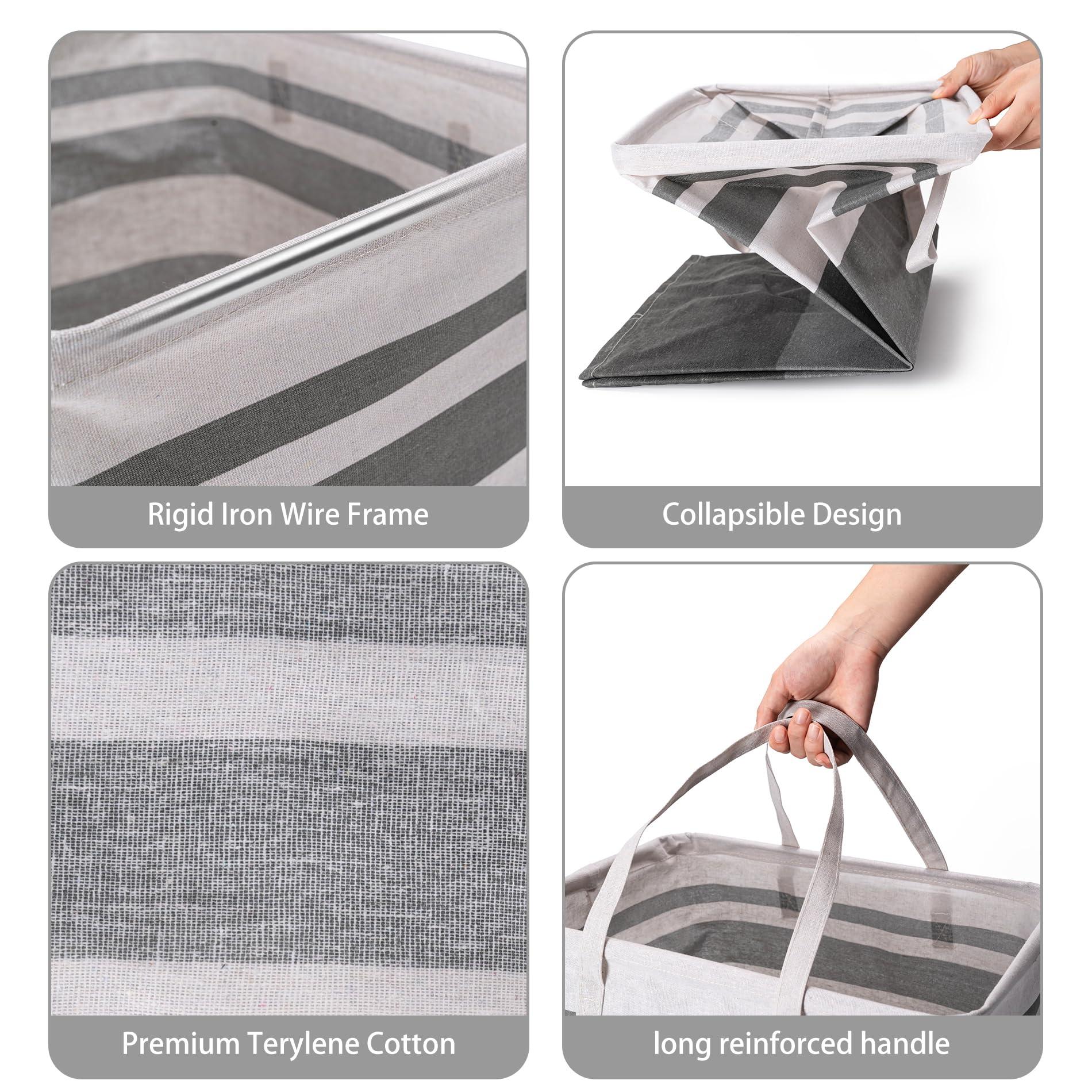 2/3 Pack Large Laundry Basket 75L - Waterproof Freestanding Clothes Hamper, Tall & Collapsible, Ideal for Laundry Toys and Dorm Use Cozy Home Living