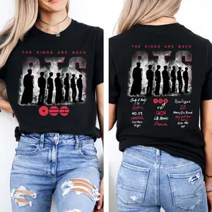 World Tour 2026 Shirt, Bangtan Boys Comeback 2026 Tee, Kpop Concert Merch Graphic, ARMY Fan Gift, Washed Vintage Black T-Shirt FOP