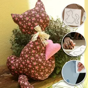 Reusable Pet Sewing Template for Precise Cutting, DIY Cat Pattern Design, High Efficiency Quilting Tool, Home Decor Sewing Accessories