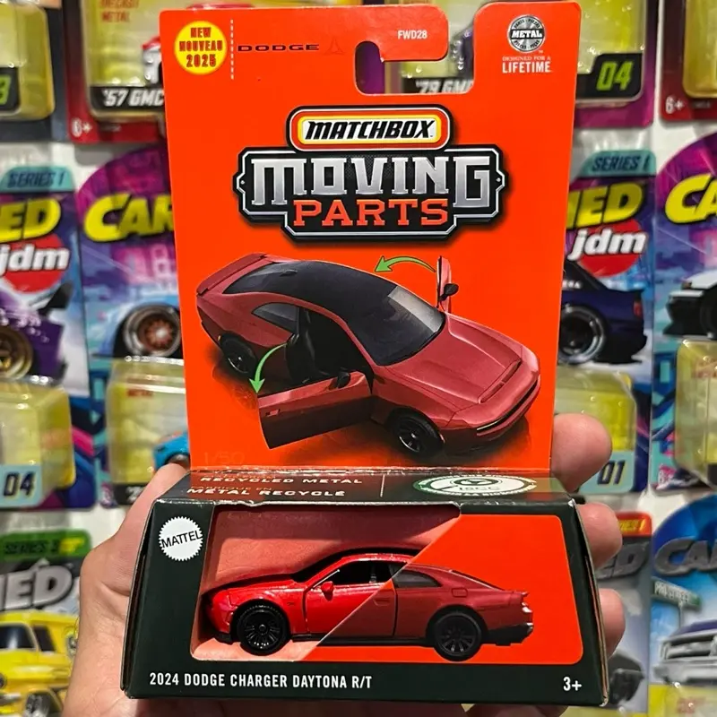 Mbox Moving Parts red 2024 Dodge Charger Daytona RT 1:64 scale diecast car