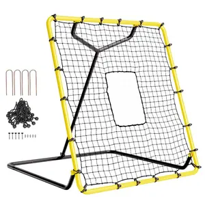 summervibes VEVOR Baseball And Softball Rebounder Net, 4x 4.5 Feet PitchBack Baseball Nest for Pitching and Fielding Training, Pitch Return Trainer Rebound Net with Pitching Target, 4 Adjustable Angles