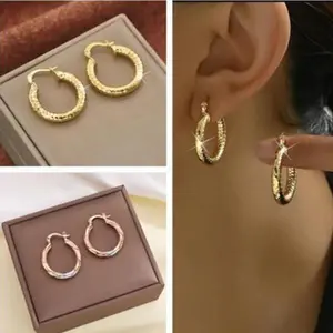 earring stack 2 holes Doubles Pierced Earrings Hypoallergenic Dangle Cartilage Stud Earring Dainty Gifts In Springtok Luxury Jewelry