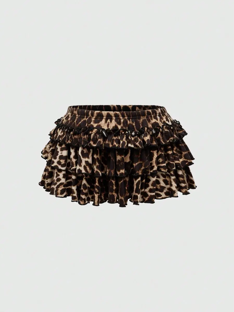 KOOZ Grunge Punk Vintage Low-Waist Sexy Y2K Millennium Retro Camouflage Print Women Skirt