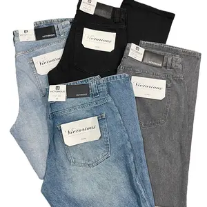 VICTORIOUS Men's Loose Fit Baggy Denim Jeans 100% Cotton