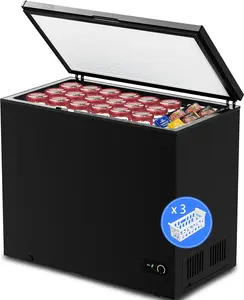 7.0 Cubic Feet Chest Freezer with 3 Removable Basket, Free Standing Top Open Door Compact Deep Freezer with Adjustable Temperature for Home/Kitchen/Office/Garage/Bar outdoorfun