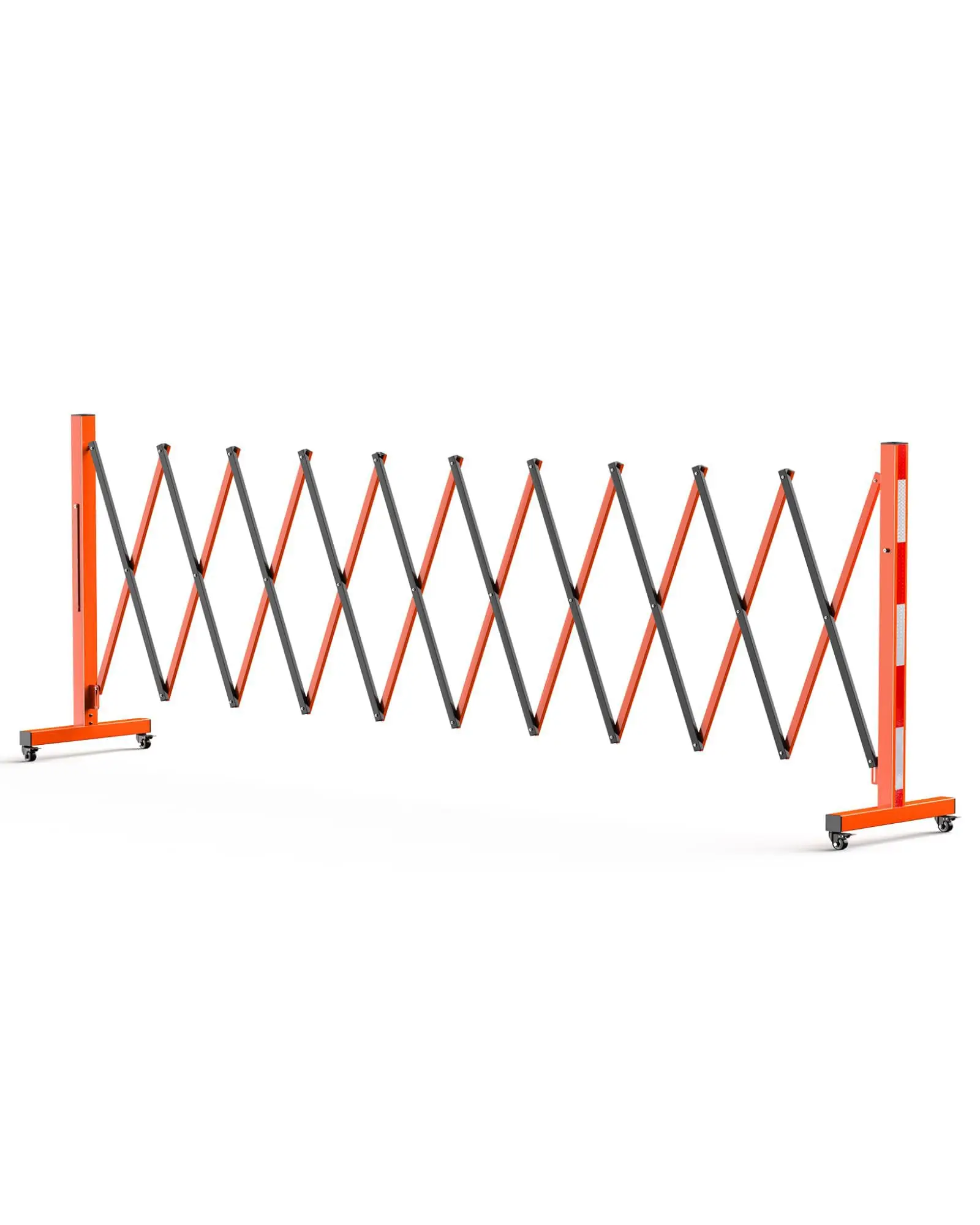 【GARVEE】Expandable 16FT Portable Folding Garden Fence with 360° Casters, Retractable Outdoor Safety Barrier Featuring Reflective Stickers for Driveway and Yard Protection