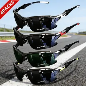 4-Pack Unisex Outdoor Polarized Sports Glasses,LED Glowing Pumpkin Skull Party Rings & The Way of Water Cosplay Bodysuit,Ideal for Sports Activities,Daily Wear & Halloween Cosplay Events