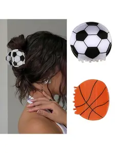 Viral Sports Girl Claw Clips, Aesthetic Gameday Hair Accessories, Cute Football & Basketball Hair Jaws, Must-Have Hair Jewelry for Athletes & Fans