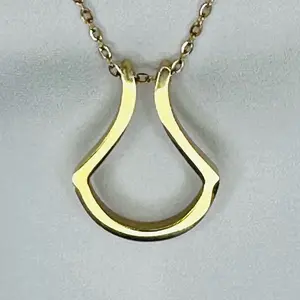 Ring Keeper Necklace - Simple design, holds rings safely for various activities yellow gold