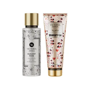 Victoria Anna Women's Long Lasting Body Mist & Body Cream Bundle Pear, Bergamot,Rose, Peony, Cyclamen, Freesia,Musk, Plum, Amber, Patchouli-Regular Edition -Great Deal