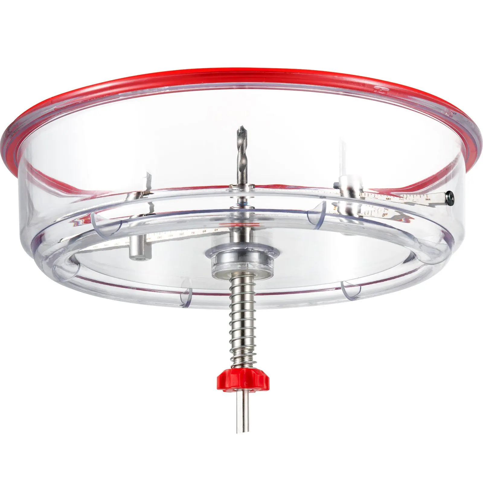 VEVOR Adjustable Hole Saw Cutter Kit, 1-5/8" to 8" (40-200 mm), Twin Blade Recessed Hole Saw with PC Dust Shield, Two Replaceable Pilot Drill Bits, for Recessed Lights, Ceiling Speakers, Vent Holes
