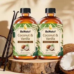 Benatu Coconut & Vanilla Essential Oil | Long-Lasting Home Fragrance | For Diffusers, Humidifiers & Candle Making | Valentine'S Day & Holiday Gift For Women -120ML