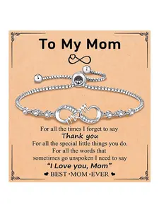 Exclusive Mother's Bracelet, Infinite Love Heart Chain, Perfect Gift for Women, Girls, Birthday, Christmas, Valentine's Day, High-Quality Jewelry