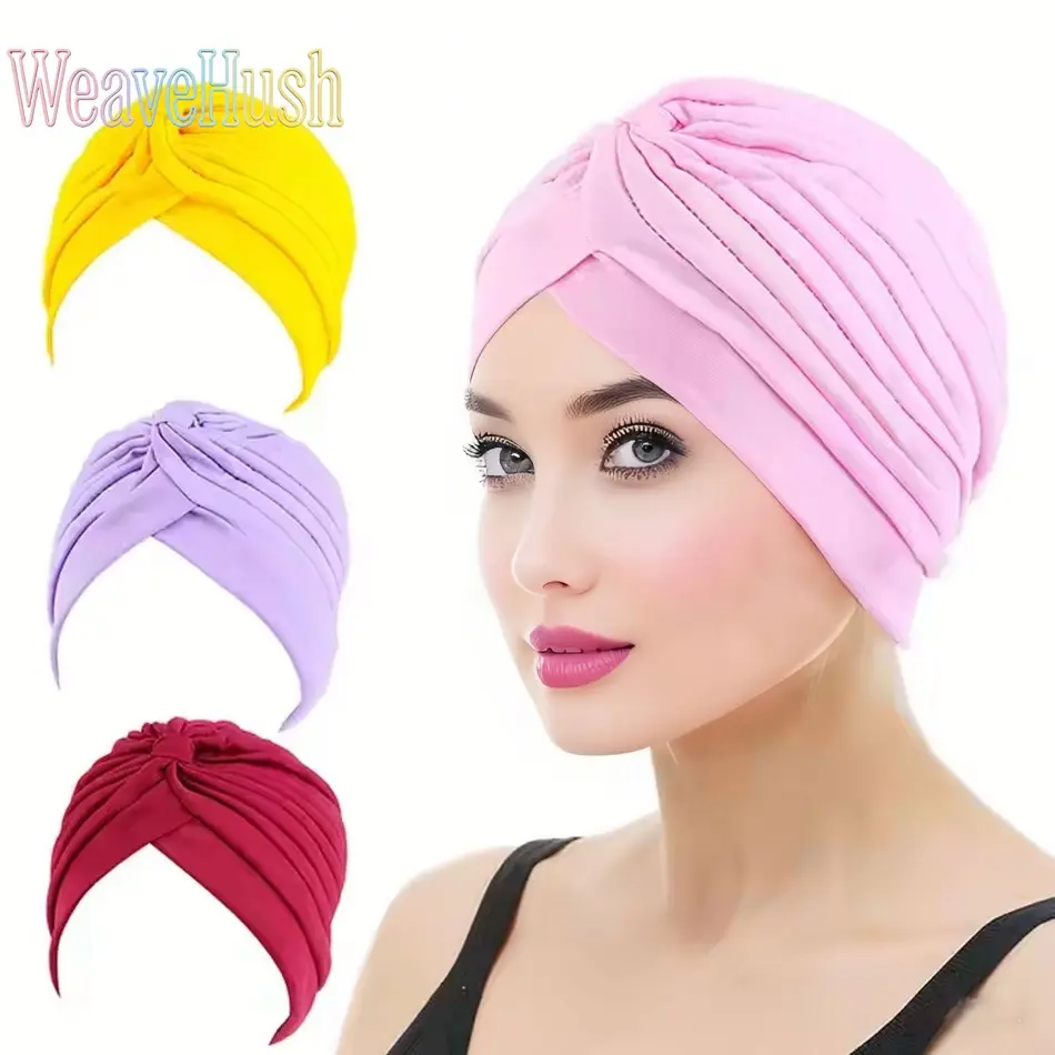 Fashion Solid Color Arab Ladies Headscarf Hat, Convenient Bottom Hat Bag Integrated Head Wrap, Elegant Middle East Dubai Saudi Style Muslim Hijab Scarf, Soft Breathable Lightweight Head Cover for Daily Wear, Religious Activities, Travel & Ramadan Gifting,