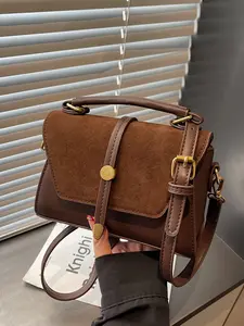 Women's Simple Matte Handbag Crossbody Bag, Fall Winter New Small Square Shoulder Bag, High-Quality Vintage Versatile Accessory, Crossbody Shoulder Purses, Casual Crossbody Bags
