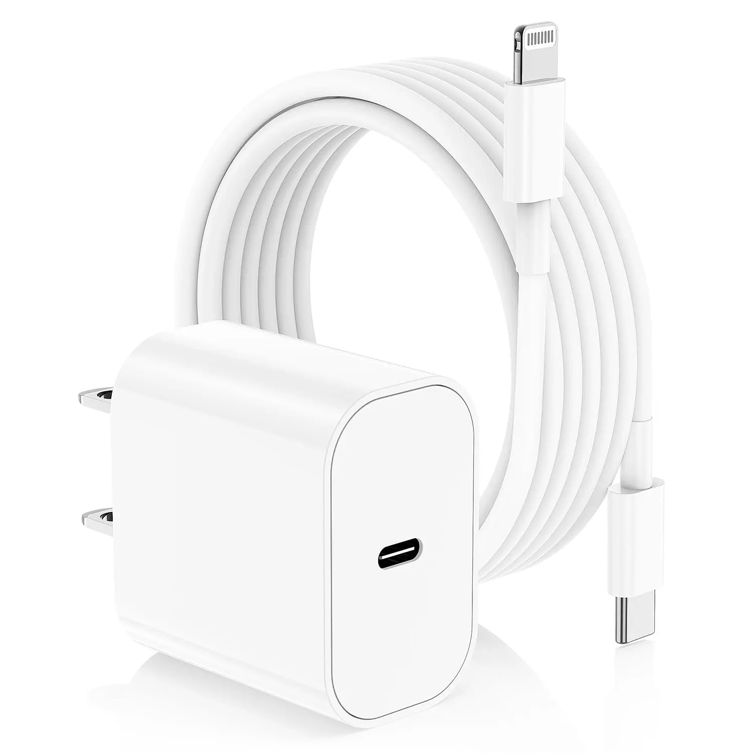 iPhone Fast Charger,Type C Wall Charger Block Plug and 6ft USB C to Lightning Charging Cable Cord Long,Power Adapter Cube Brick Box for Apple iPhone 14 Pro Max/14 Plus/14/13/12 Mini/11/XS Max/XR/iPad