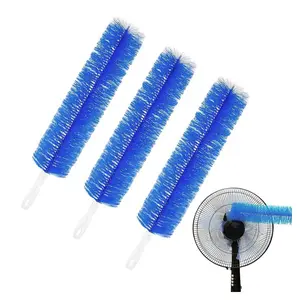 3 Pcs Fan Cleaning Brush Bendable Cobweb Duster - Microfiber Head, Washable - Ideal for Ceiling Fan Blades, Air Vents, Curtains, Cars - Reusable Dust Remover