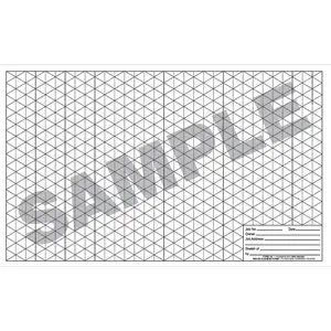 Isometric Drawing Paper Pad 11" x 17" Contains 50 Pages
