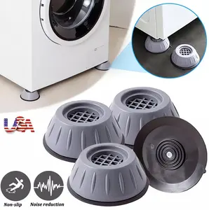 4-Piece Durable Compact Shock-Absorbing Pads for Large Home Appliances (Washing Machines, Dryers, Refrigerators) - Reduces Vibrations and Noise, Prevents Movement, Refrigerator Accessories