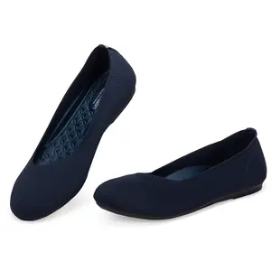 Flatgios Women's Ballet Flats Knitted round toe Flat Women's Walking Shoes Comfortable casual shoes
