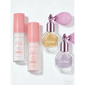 Shimmering Highlighter Powder Spray, Long-Lasting Waterproof Glitter Makeup Spray for Face, Body & Hair, Sparkling High Gloss for Party & Daily Wear