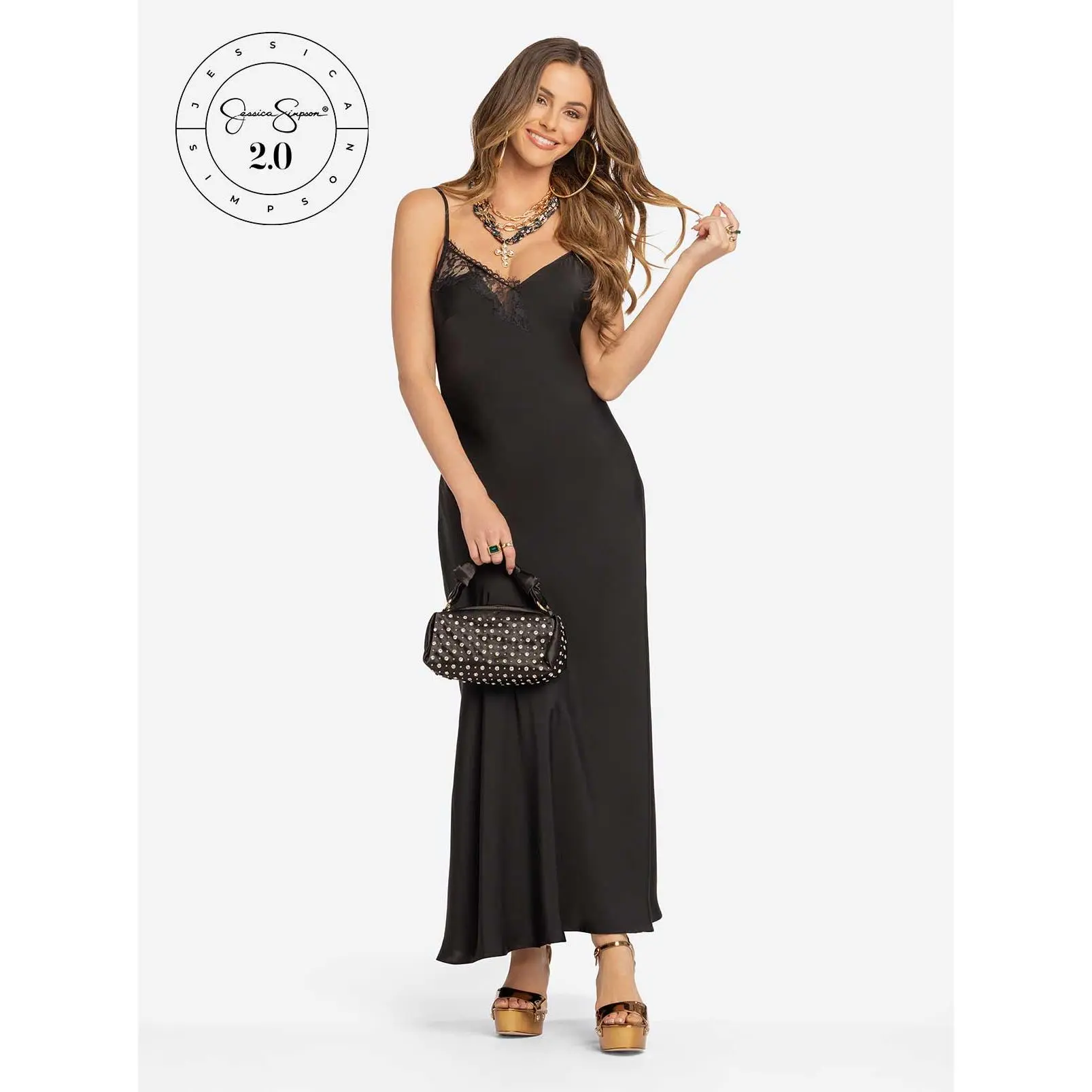 Jessica Simpson 2.0 Blanche Slip Dress in Tap Shoe