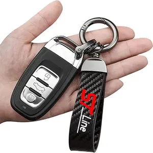 Ford Stline Carbon Fiber Car Keychain Set, Premium Auto Modification Key Fob with Screwdriver & Rings, Batch Number A19961208