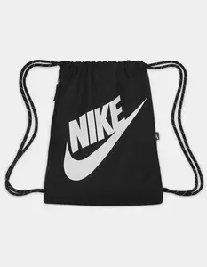 NIKE Heritage Drawstring Bag, Black
