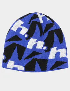 HUF  Mens Star Repeat Skull Beanie, Blue Combo