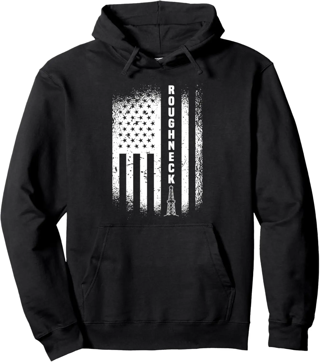 USA Roughneck Design American Oil Rig Drilling Oil Field Pullover Hoodie