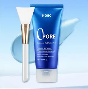 KOEC Pore Care Blackhead Mud Facial Mask 75g Skin Care Deep Cleansing Purifying Brightening Korean Face Clay Mask