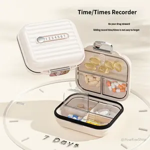 Portable 7-Day Pill Box, weekly medicine organizer with divided sealed compartments for three daily meals.Moisture-proof, lightweight and mini-sized design, easy to carry.Reliable storage case for travel, outdoor activities and daily home use.