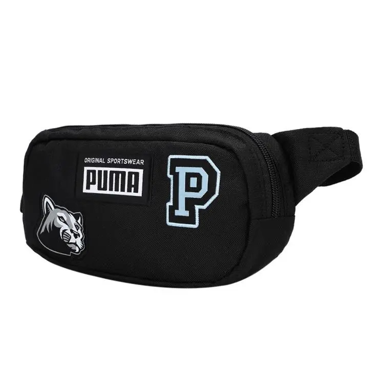 Women's Adjustable Hands-Free PUMA Sports Fabric Crossbody Waist Bag, Black