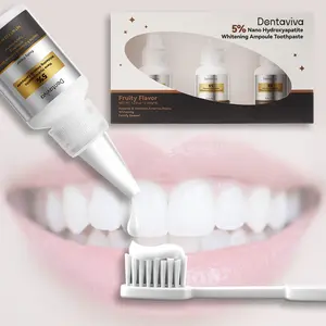 DentaViva 5% Nano Hydroxyapatite Whitening Toothpaste Serum, Viral Enamel Repair for Sensitive Teeth, Erases Coffee & Wine Stains, Fluoride-Free Fruity Scent