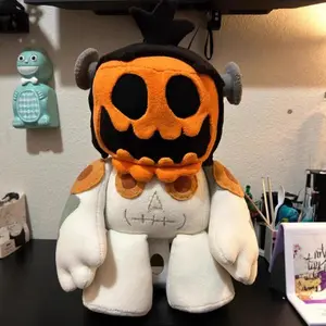 Deltarune Triangle Symbol Jackenstein Fur Toy - 2025 New Product with Pumpkin Face Design and Unique Features