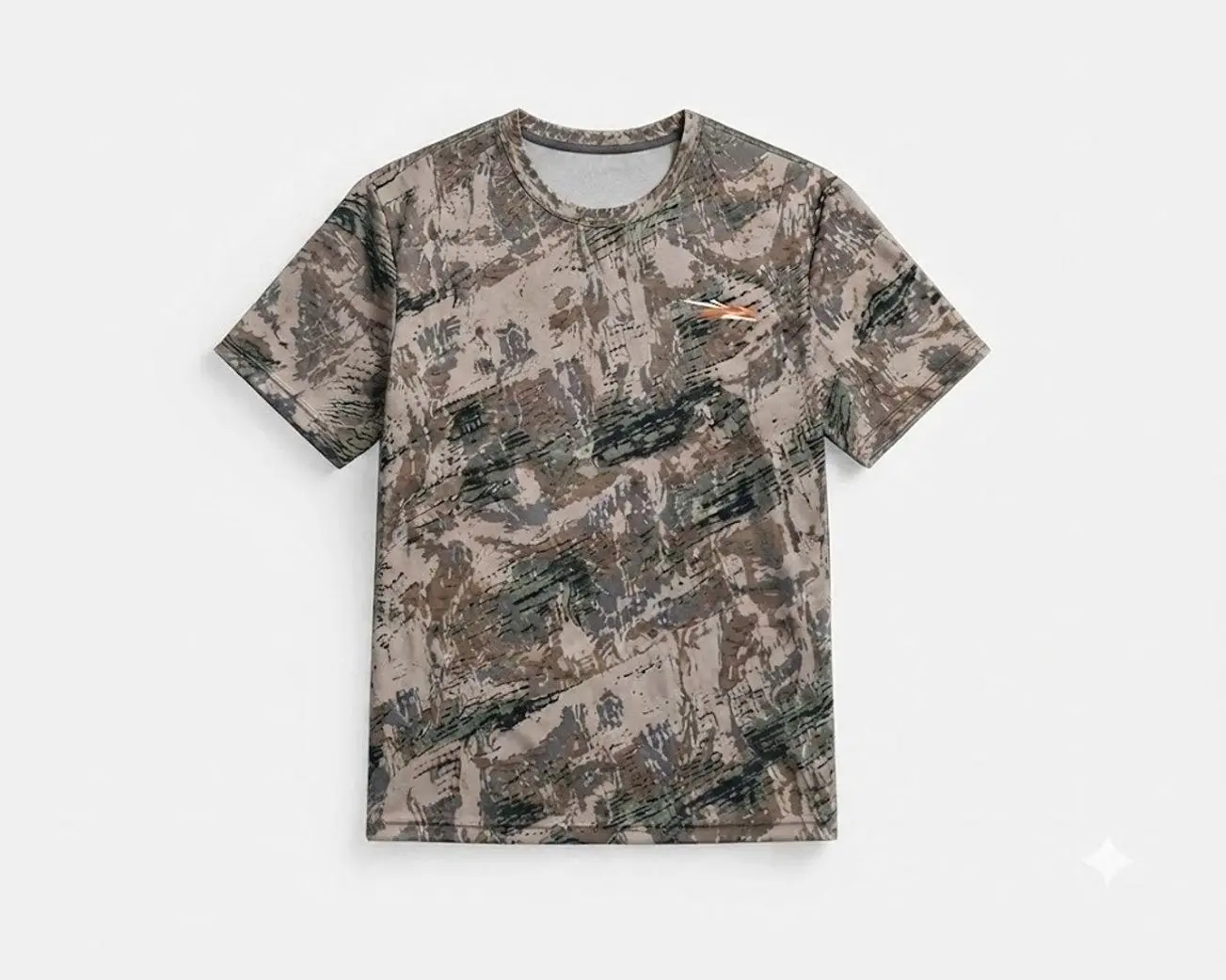 Sitka Men's Camo Hunting T-Shirt, Short Sleeve Camouflage Shirt, Lightweight Outdoor Hunting Apparel for Men