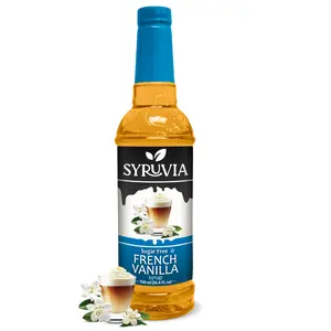 Syruvia Sugar-Free French Vanilla Syrup, 25.4 fl oz – Premium 0-Calorie Coffee Flavoring, Kosher & Gluten-Free. Ideal for Drinks, Sodas, Shakes & More