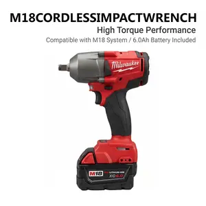 Milwaukee M18 FMTIWF12 18V Cordless Impact Wrench, 900Nm Maximum Breakaway Torque,Three Speed Adjustable Rotation And Impact Rate,Compact Body Structure With Light Weight,Designed For Industrial Bolt Disassembly And Fastening Construction Work power tool