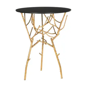 Safavieh Tara Branched Glass Top Gold Accent Table