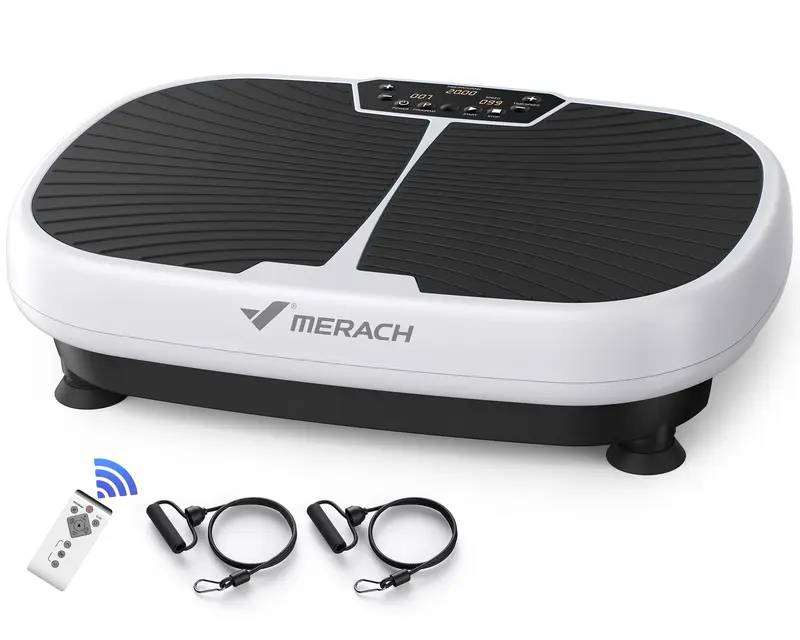 MERACH EMS Vibration Plate Exercise Machine, Lymphatic Drainage Machine, Whole Body Workout Vibration Platform for Wellness and Fitness, dealsforyoudays