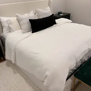 Bedlifes Muslin Duvet Cover Set- 100% Organic Cotton, Soft Textured Gauze Weave Comforter Cover for Breathable All-Season with Zipper Closure - 3 Piece Set.dealsforyou,summerwins