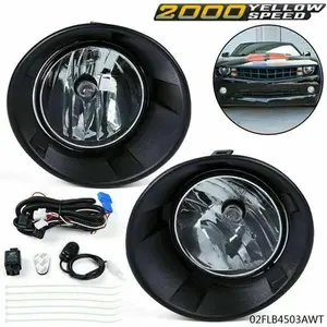 Fit For 10-13 Chevy Camaro Clear Lens Pair Fog Lights Lamp+Wiring+Switch Kit USA