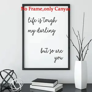 1pc Inspirational Quote Wall Art Minimalist Printable Poster Bedroom Decor Aesthetics Home Decor Quote Prints Fram Minimal Posters (No Frame)